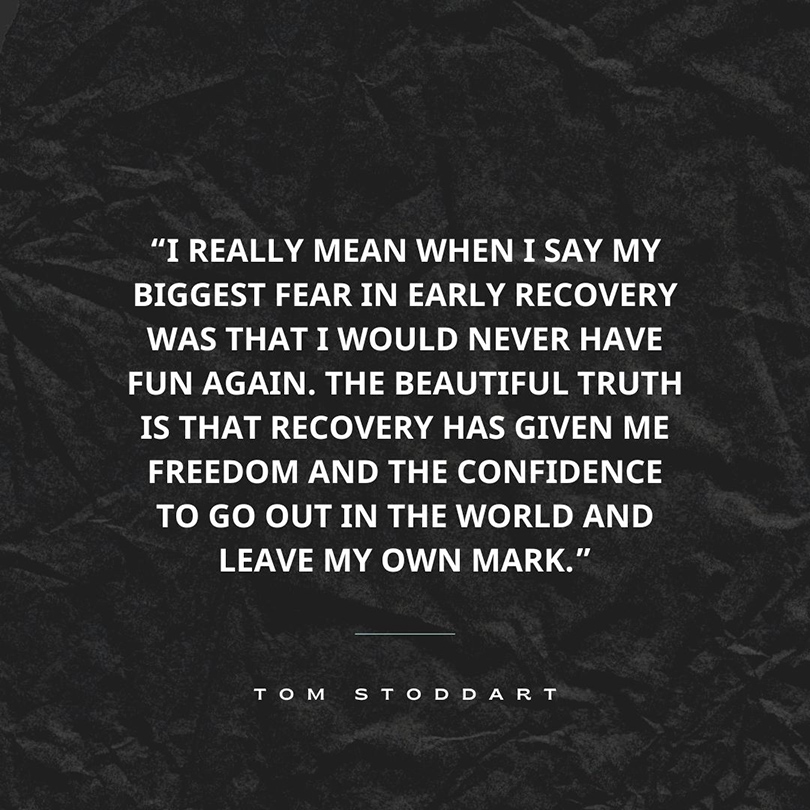 Celebrity Recovery Quote - Tom Stoddart
